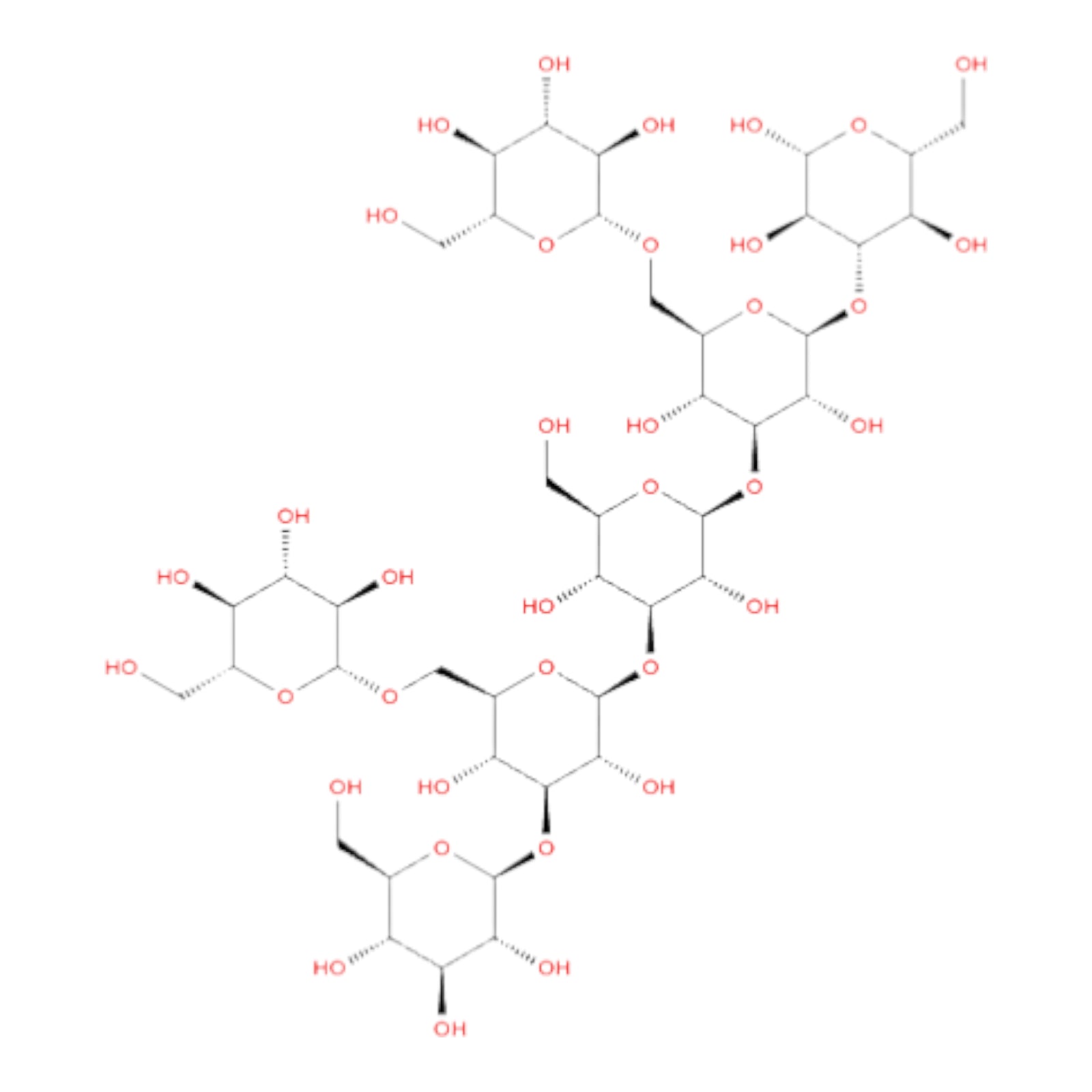 Chemical structure diagram of Lentinan on a white background