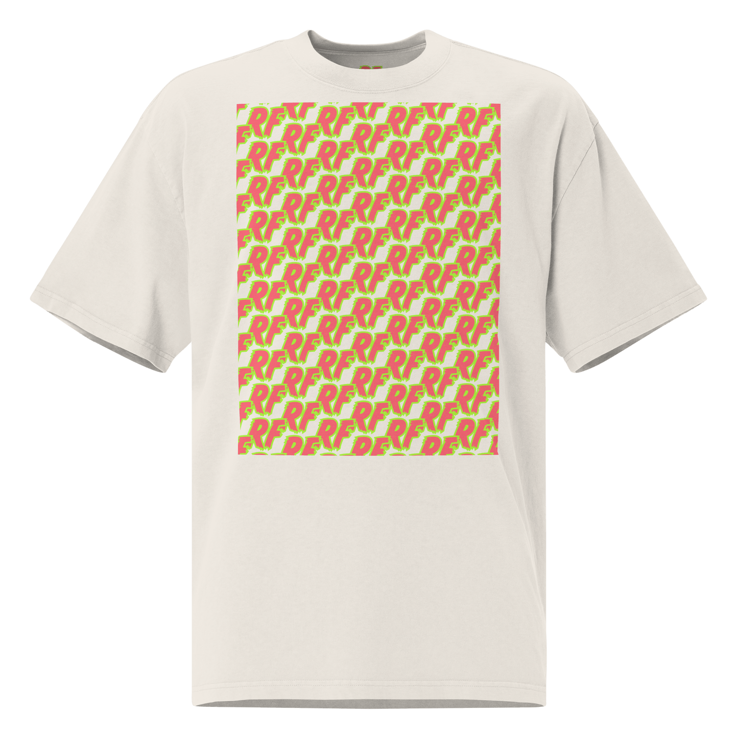 RF Pattern Cordyceps | Oversized Faded T-Shirt - Rhizo Funga