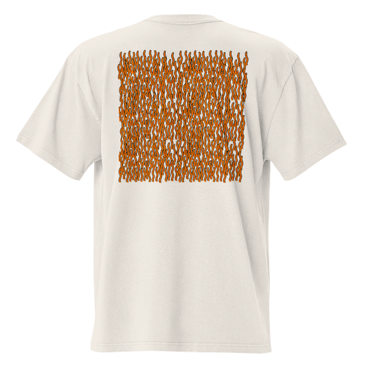 RF Pattern Cordyceps | Oversized Faded T-Shirt - Rhizo Funga