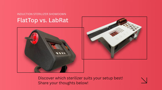 blog post banner for FlatTop vs. LabRat: Which Induction Sterilizer Is Right for Your Setup?
