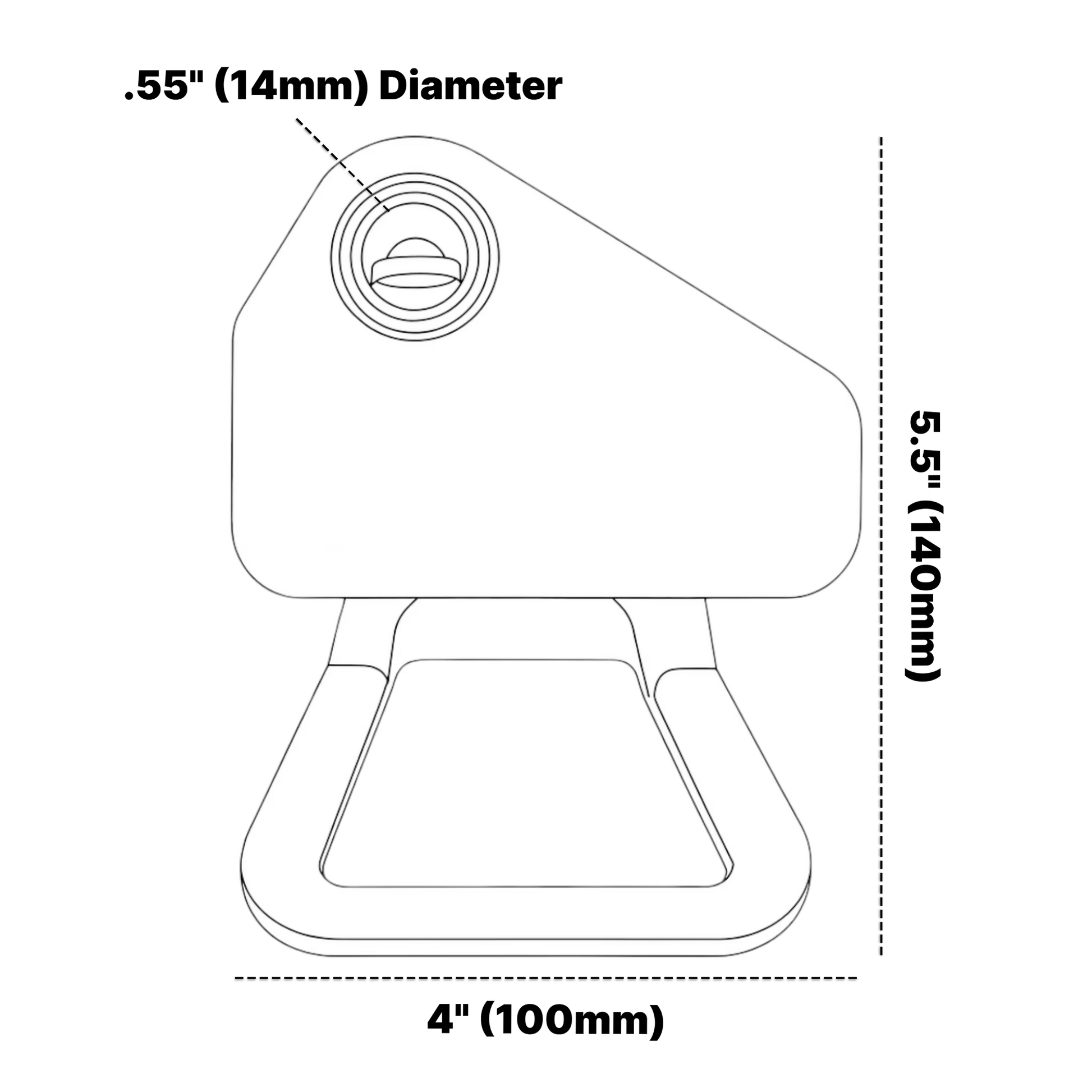 Black and white line drawing of the front of a automatic induction sterilizer with product dimensions