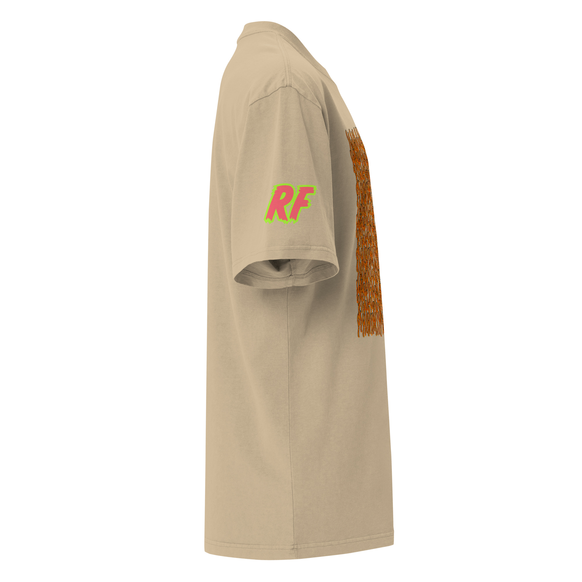 Cordyceps RF Sleeve | Oversized Faded T-Shirt - Rhizo Funga