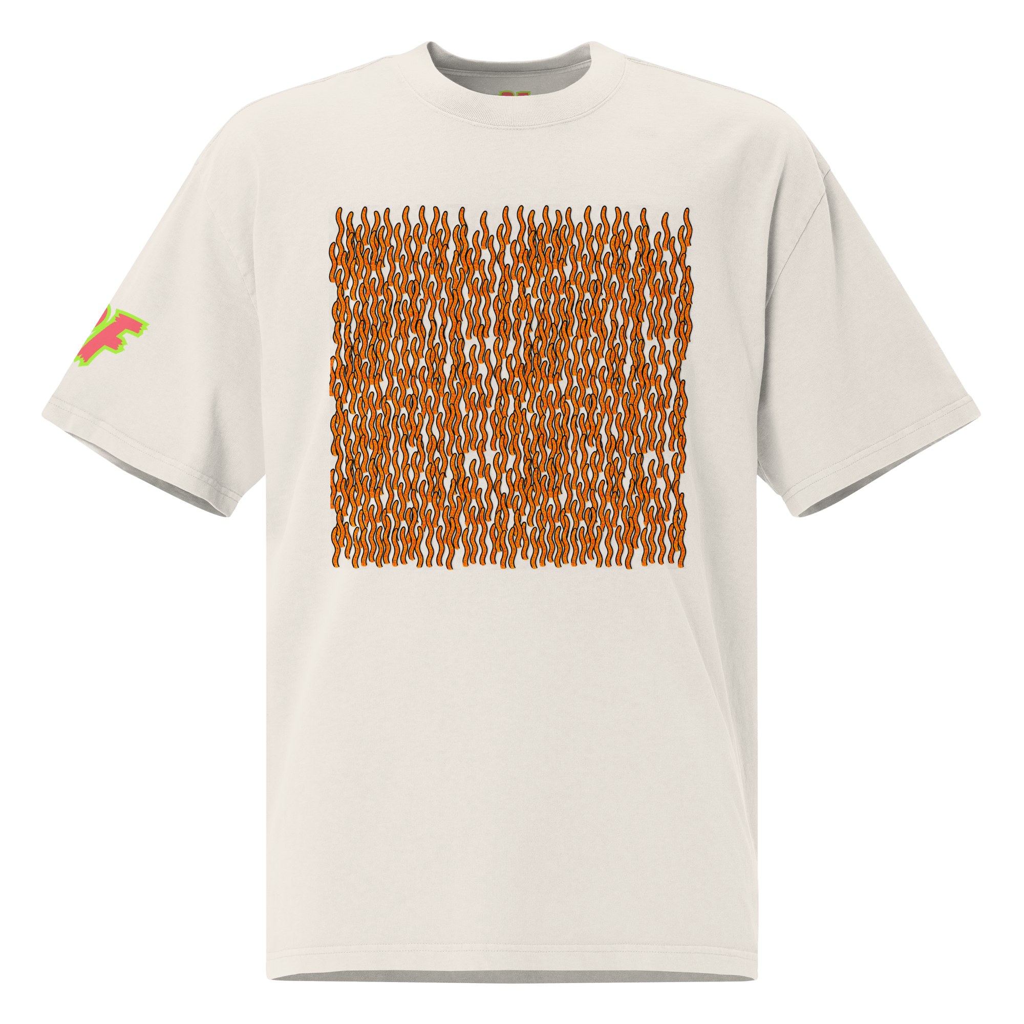 Cordyceps RF Sleeve | Oversized Faded T-Shirt - Rhizo Funga