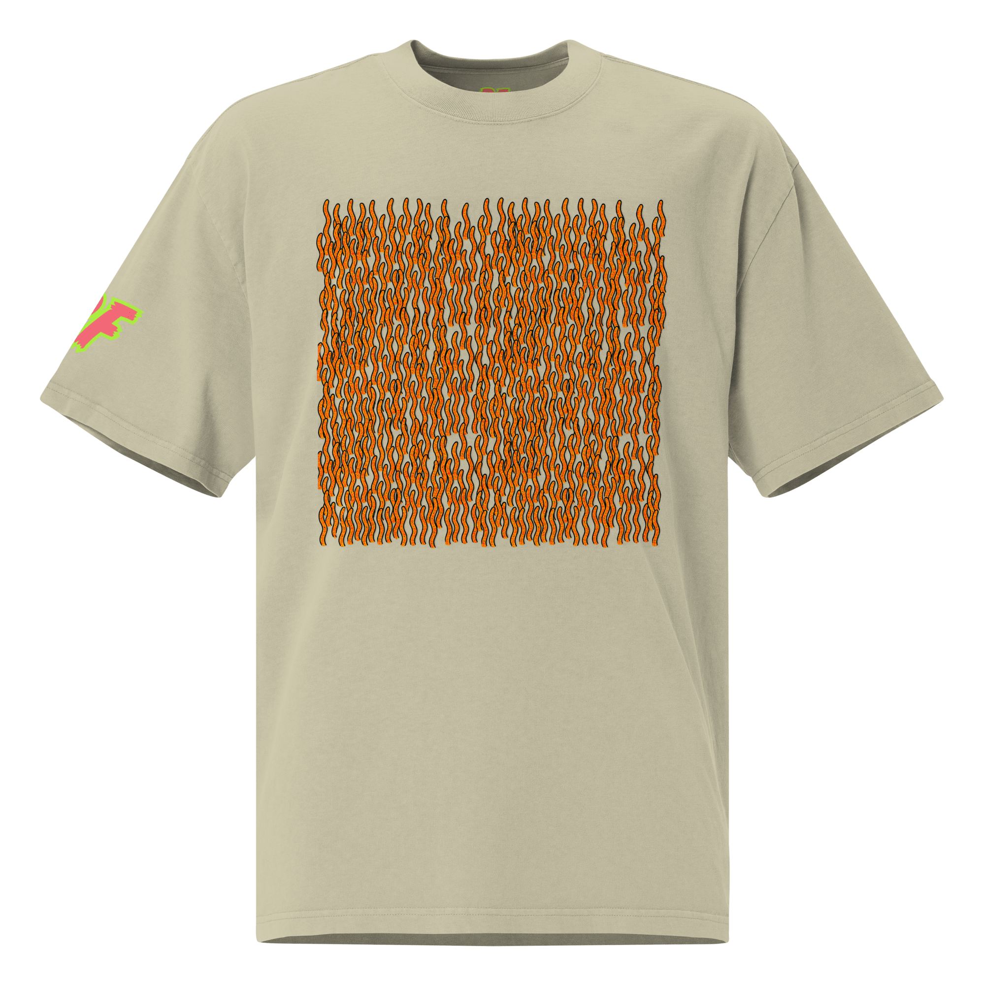 Cordyceps RF Sleeve | Oversized Faded T-Shirt - Rhizo Funga