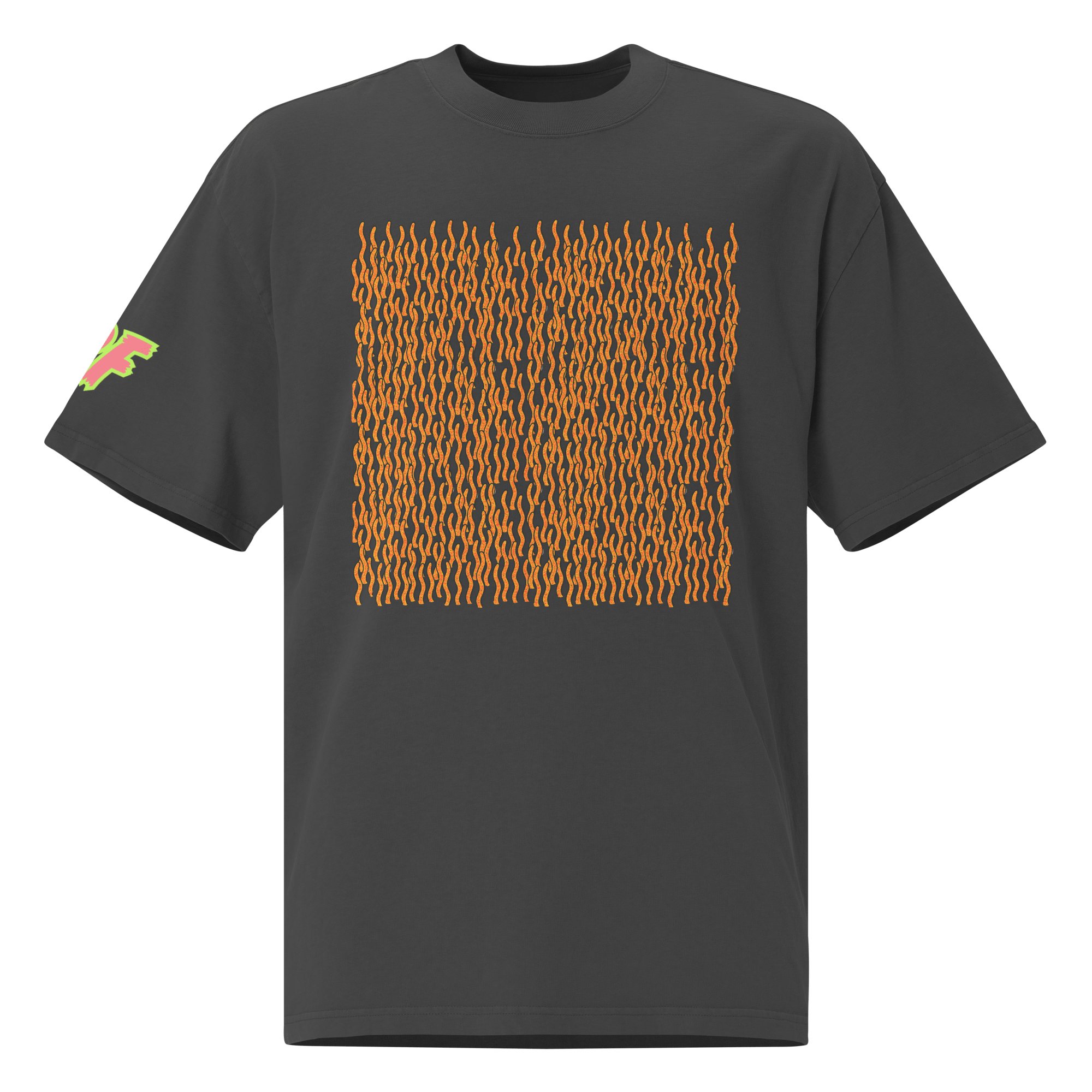 Cordyceps RF Sleeve | Oversized Faded T-Shirt - Rhizo Funga