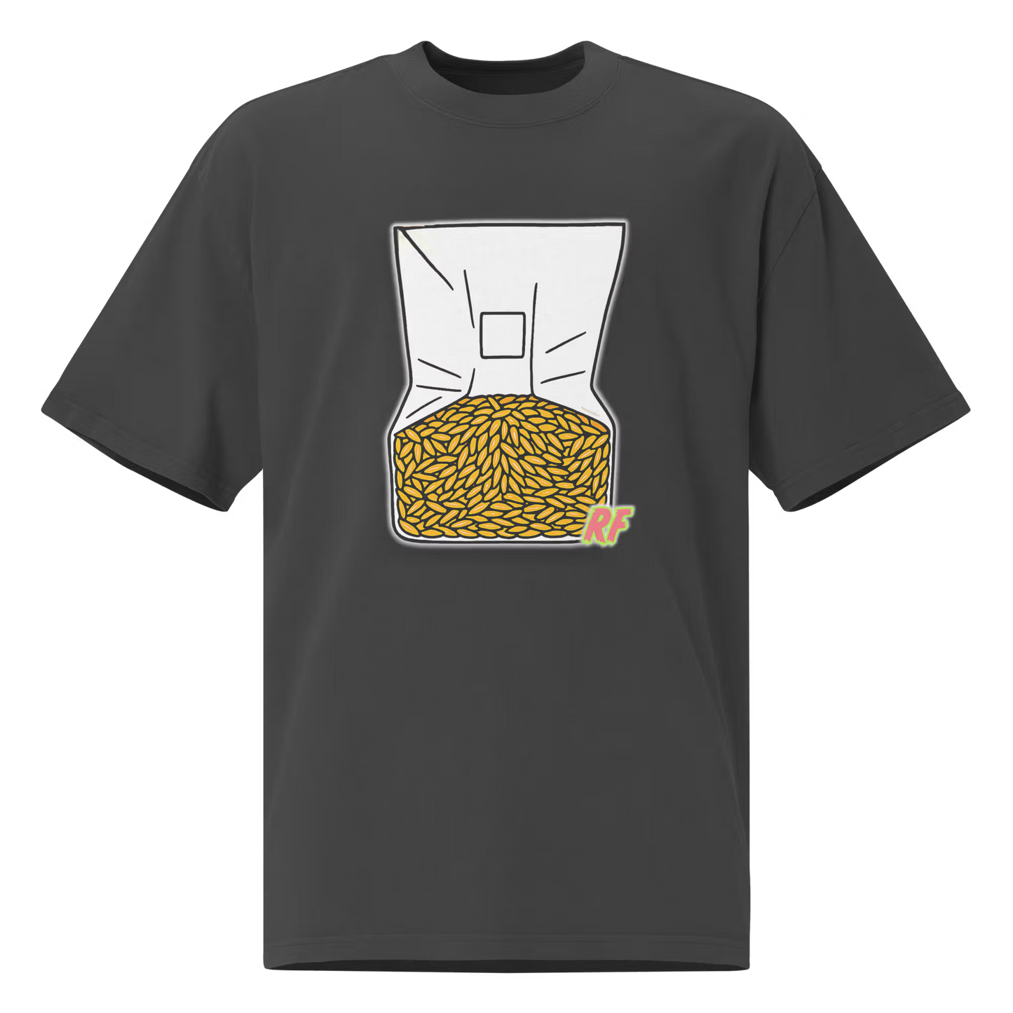 Faded Black Grain Spawn oversized tshirt