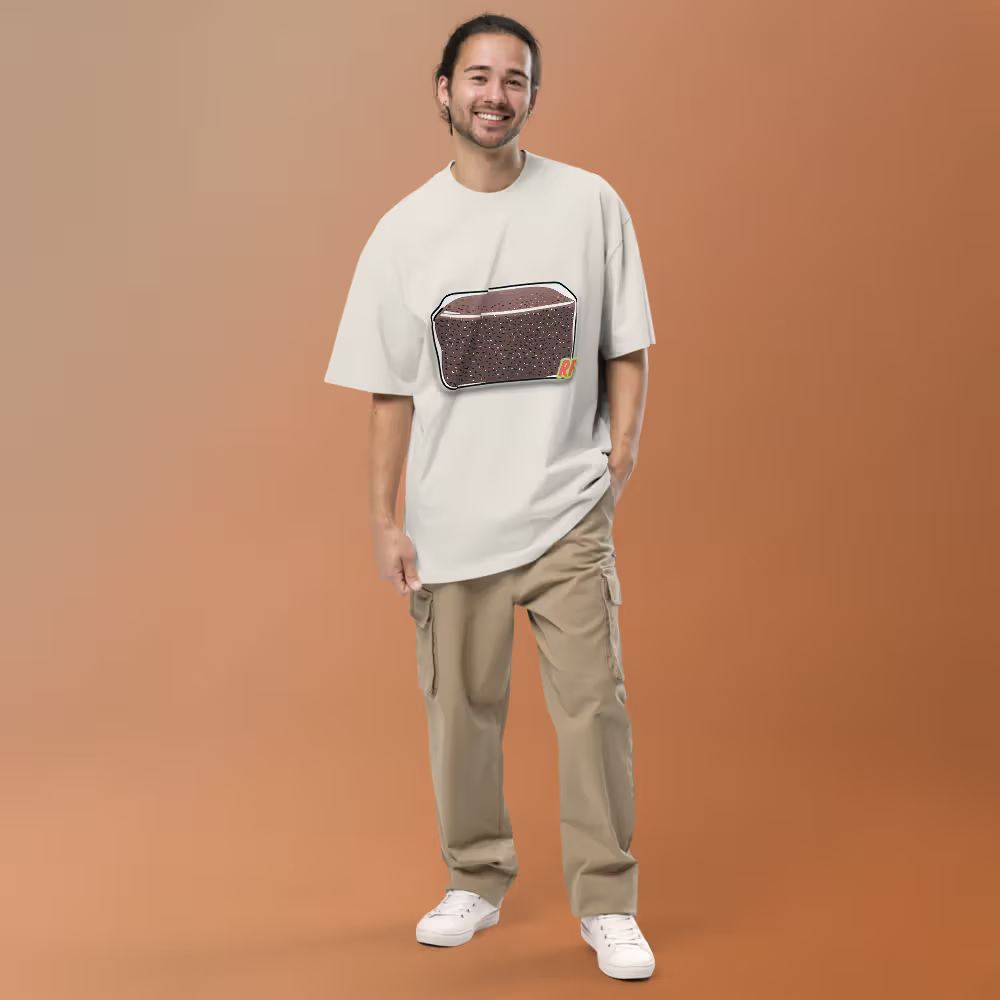 Man Wearing Faded Bone CVG Tek Oversized Tee