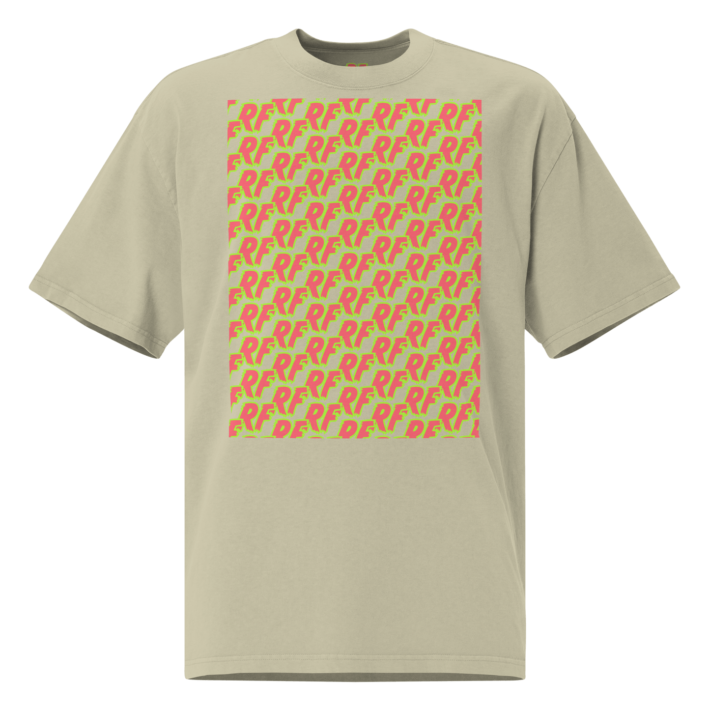 RF Pattern Cordyceps | Oversized Faded T-Shirt - Rhizo Funga