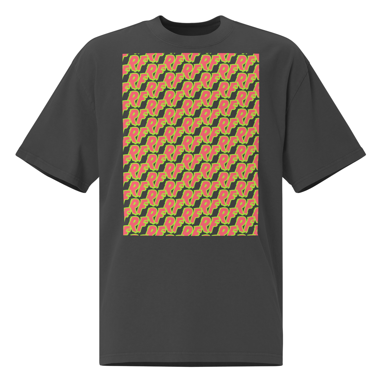 RF Pattern Cordyceps | Oversized Faded T-Shirt - Rhizo Funga