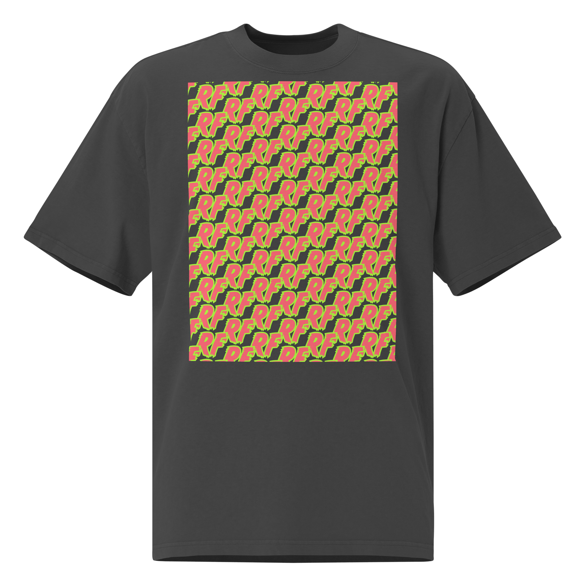 RF Pattern Cordyceps | Oversized Faded T-Shirt - Rhizo Funga