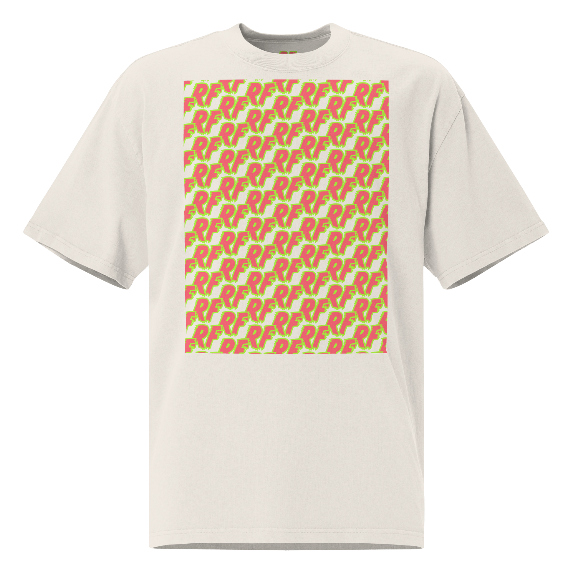 RF Pattern Cordyceps | Oversized Faded T-Shirt - Rhizo Funga