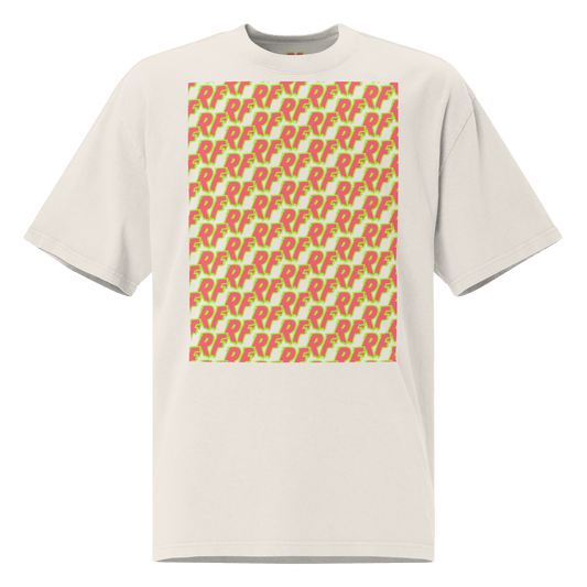 RF Pattern Cordyceps | Oversized Faded T-Shirt - Rhizo Funga