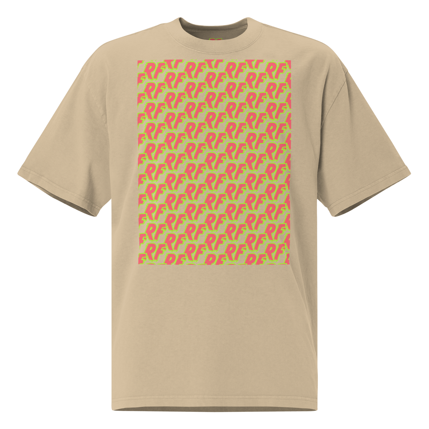 RF Pattern Cordyceps | Oversized Faded T-Shirt - Rhizo Funga