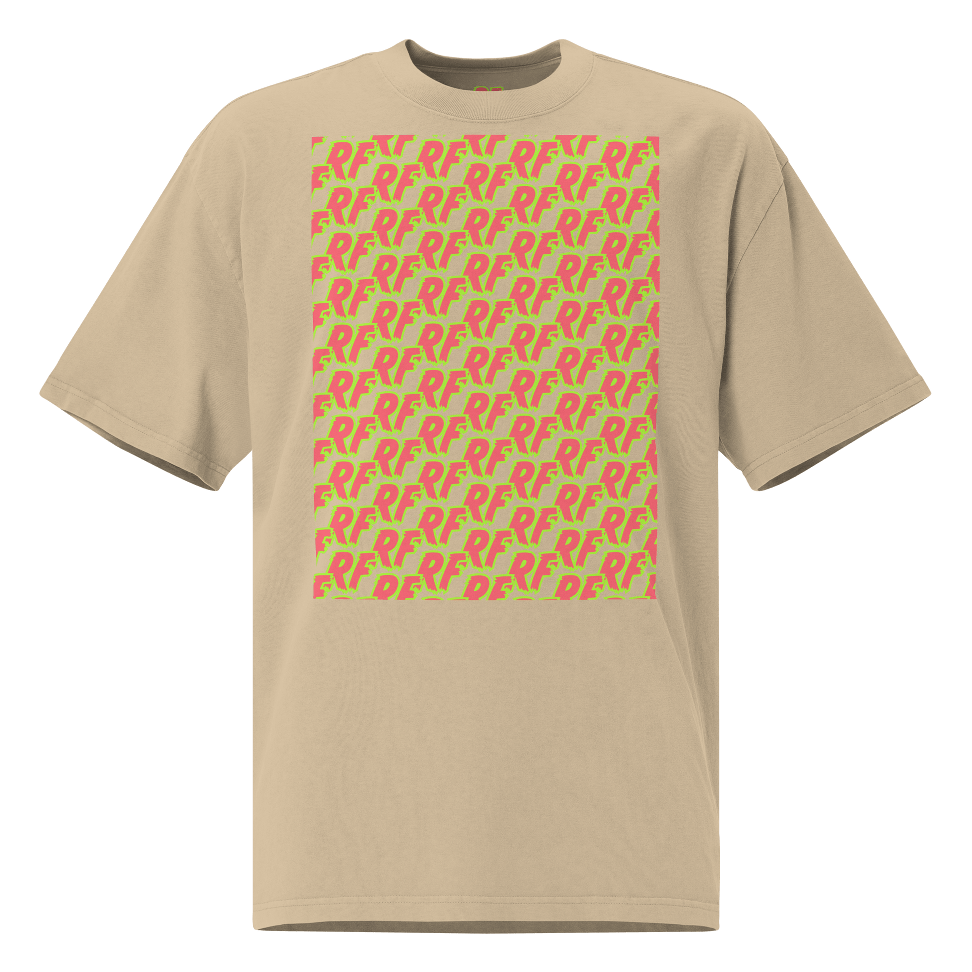 RF Pattern Cordyceps | Oversized Faded T-Shirt - Rhizo Funga