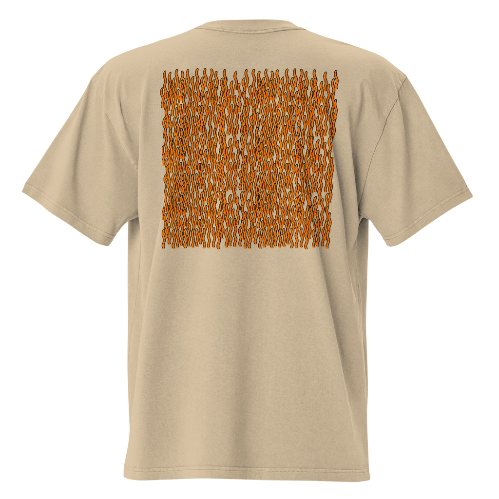 Rhizo Funga Pattern | Oversized Faded T-Shirt